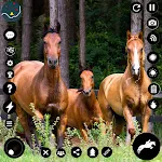 Wild Horse Family Riding Game Topic