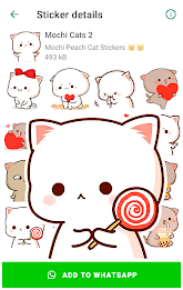 Mochi Cat Stickers for WhatsAp Screenshot 2