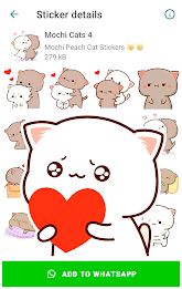 Mochi Cat Stickers for WhatsAp Screenshot 1