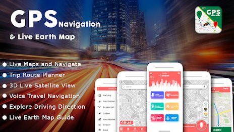 Live Navigation GPS: Earth Map Screenshot 2