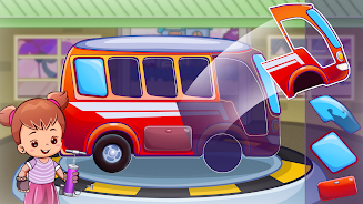 Kids Taxi Car wash Driving Sim Screenshot 2