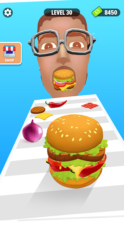 Burger Stack Run Game Screenshot 1