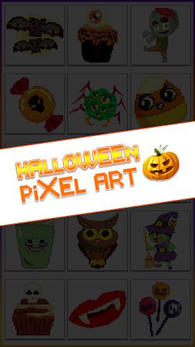 Halloween Pixel Art Coloring Screenshot 5
