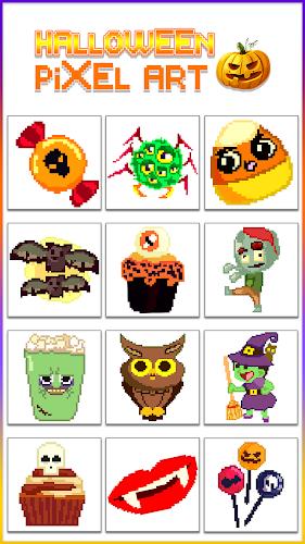 Halloween Pixel Art Coloring Screenshot 8