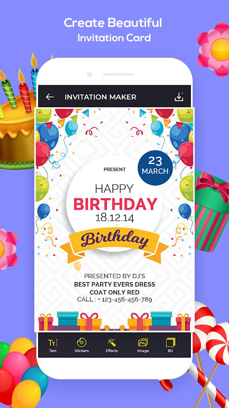 Invitation Maker, Greeting Card Maker (RSVP) Screenshot 2