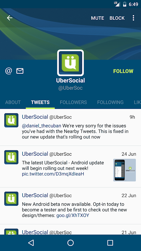 UberSocial for Twitter Screenshot 2
