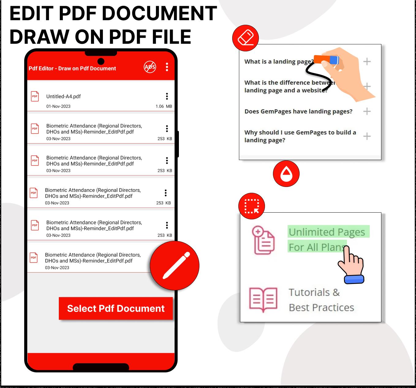 Pdf Editor - Draw on Pdf Screenshot 1