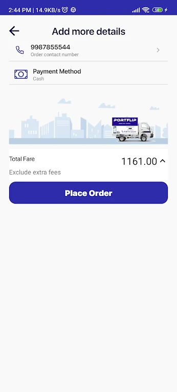 PORTFLIP - Book a Tempo Truck Screenshot 1