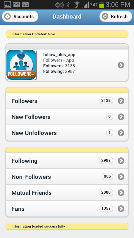 Followers+ for Twitter Screenshot 3