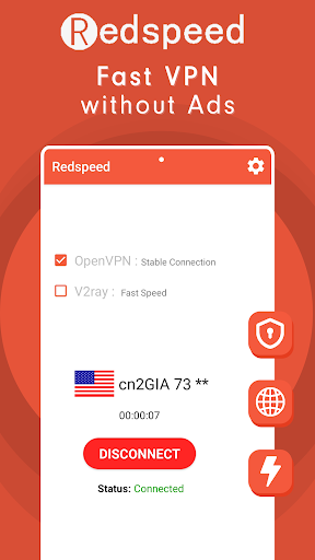 Redspeed VPN Easy Low Ping VPN Screenshot 1