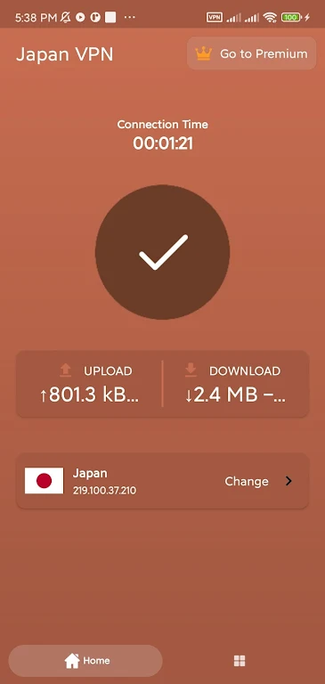 Japan VPN: Unlimited VPN Proxy Screenshot 2