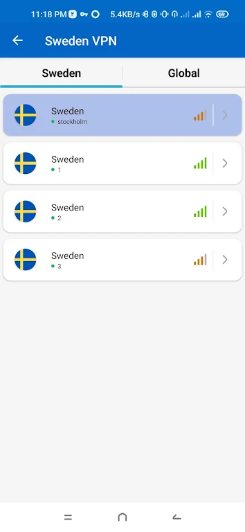 Sweden VPN - Fast & Secure Screenshot 1