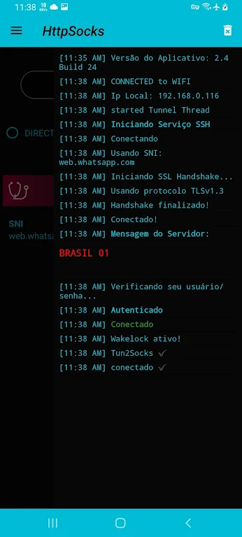HttpSocks - VPN Websocket Screenshot 2