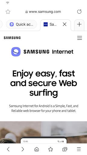 Samsung Internet Beta Screenshot 2