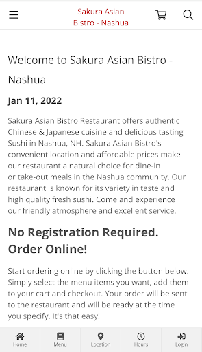 Sakura Asian Bistro - Nashua Screenshot 1