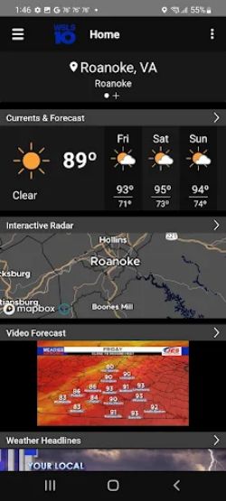 WSLS 10 Roanoke Weather Screenshot 1