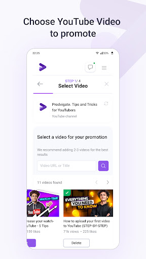 Prodvigate YouTube Promotion Screenshot 1