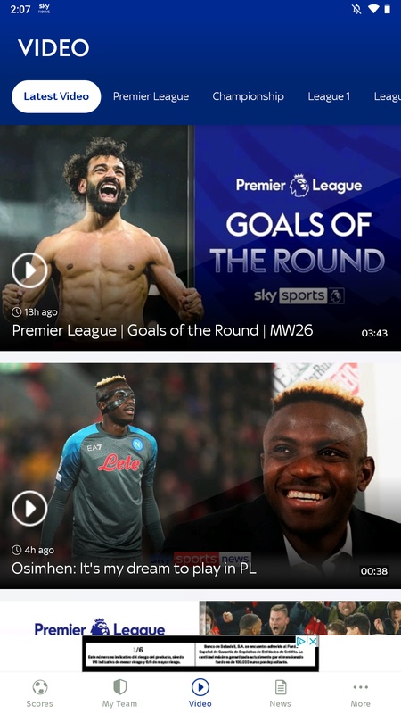 Sky Sports Scores Screenshot 3
