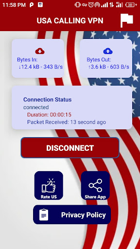 USA CALLING VPN | USA VPN Screenshot 1