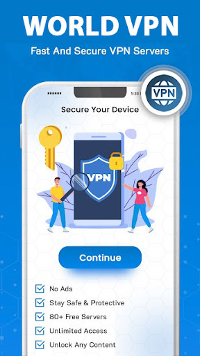 wVPN - simple VPN service Screenshot 1