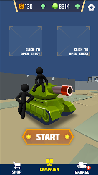 Stickman Tank Hero Mod Screenshot 1