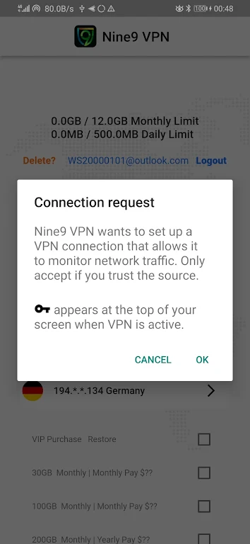 9 VPN - Nice Net 9 Nine VPN Screenshot 1
