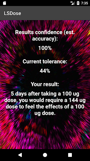 LSDose - LSD or Shrooms dose tolerance calculator Screenshot 4