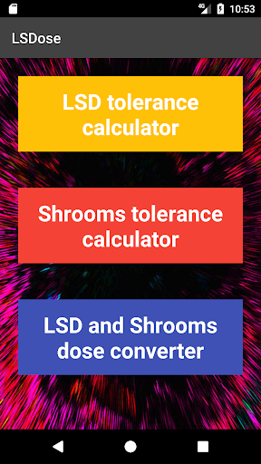 LSDose - LSD or Shrooms dose tolerance calculator Screenshot 1
