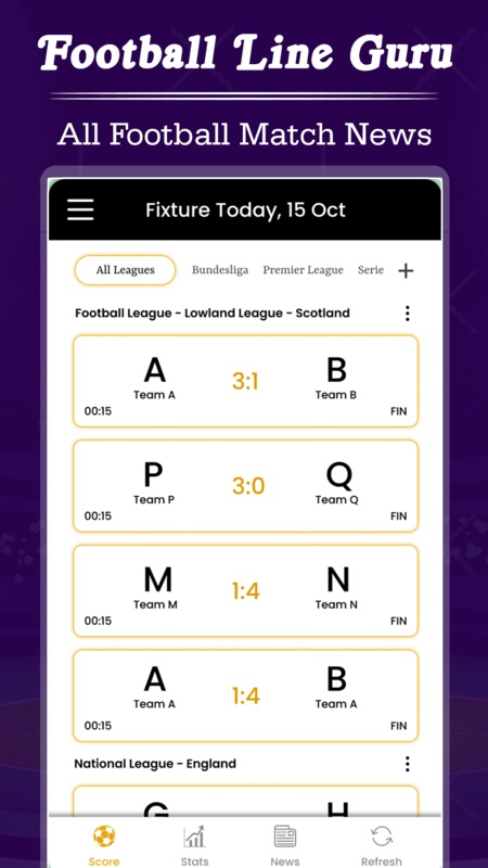 Football Line Guru - Football Live Scores and News Screenshot 4