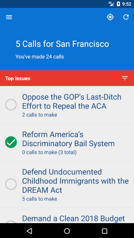 5 Calls: Contact Your Congress Screenshot 1