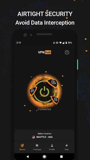 VPNhub - Secure, Private, Fast & Unlimited VPN Screenshot 1