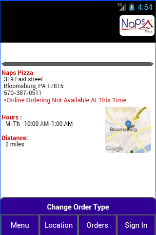 Naps Pizza Screenshot 2