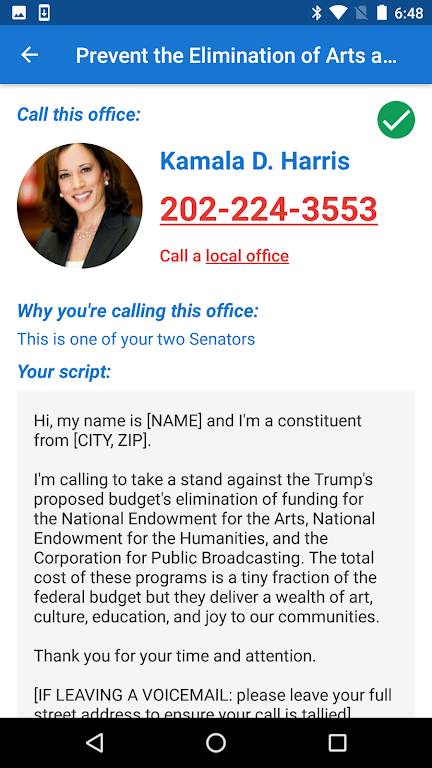 5 Calls: Contact Your Congress Screenshot 4