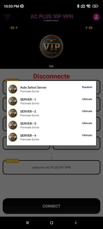 AC PLUS VIP VPN Screenshot 2