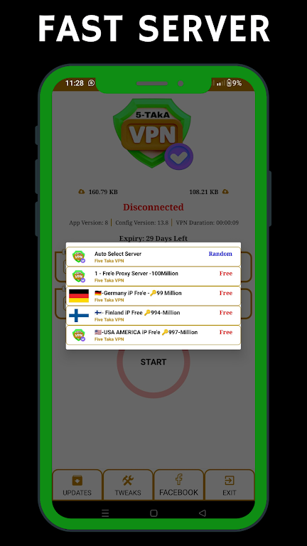 Five TAKA VPN Screenshot 2