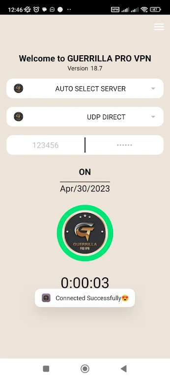 GUERRILLA PRO VPN - Unlimited Screenshot 1