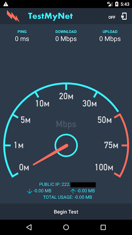 TestMyNet:Fastest Internet Speed Test–Wifi,4G & 3G Screenshot 1