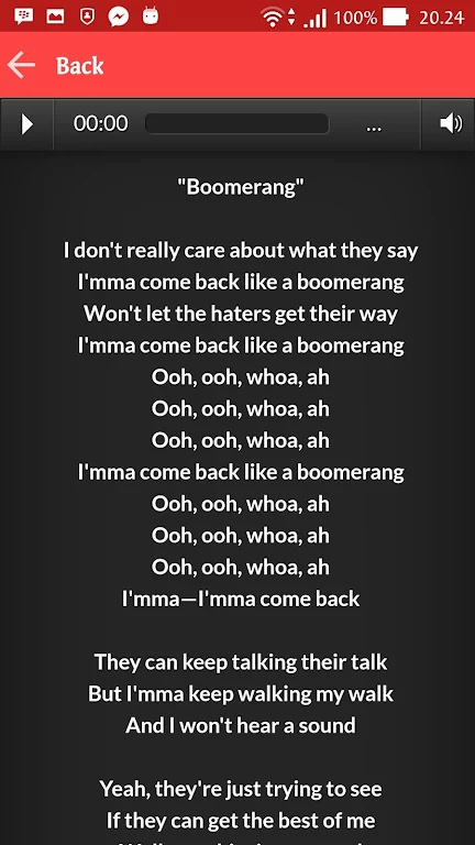 Jojo Siwa Boomerang Lyric Song Screenshot 4