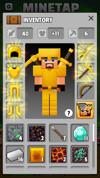 Minetap – Merge rpg clicker Mod Screenshot 4