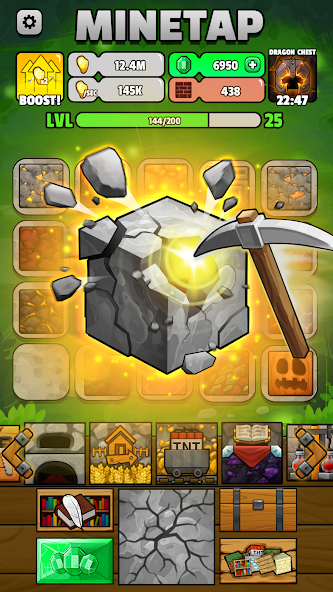 Minetap – Merge rpg clicker Mod Screenshot 2