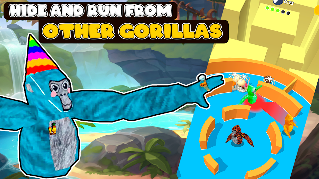 Gorilla Hide 'n Seek: Tag Game Screenshot 1