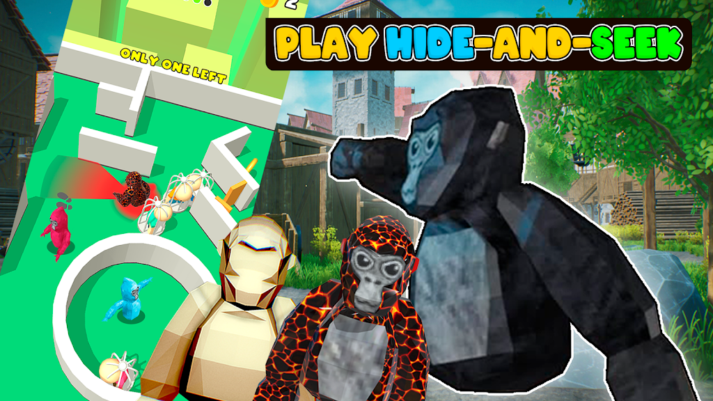 Gorilla Hide 'n Seek: Tag Game Screenshot 2