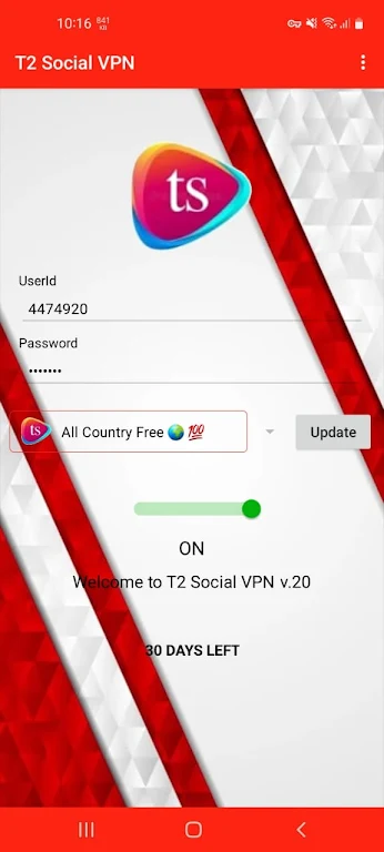T2 Social VPN Screenshot 2