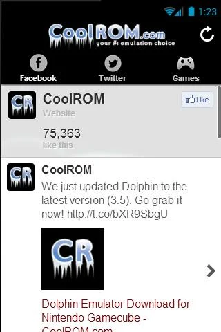 CoolRom App Screenshot 1