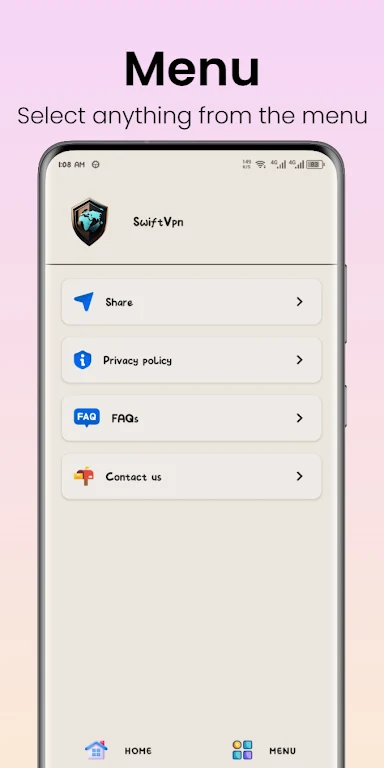 Swift VPN: Fast, Lite & Secure Screenshot 2