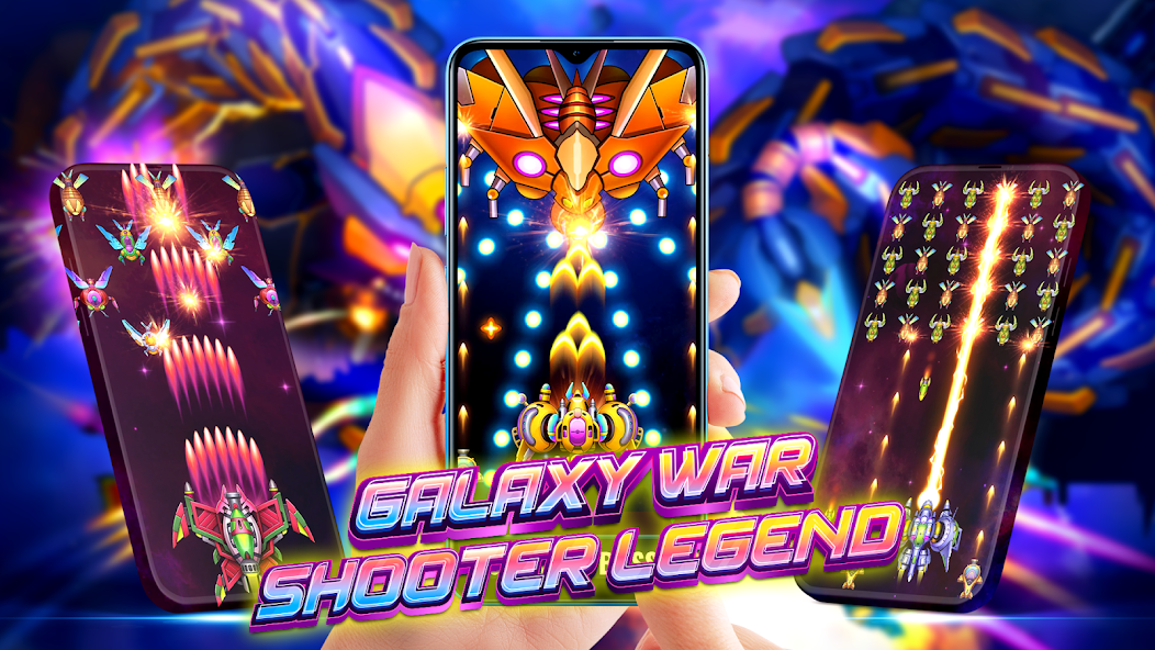 Galaxy War - Shooter Legend Mod Screenshot 2