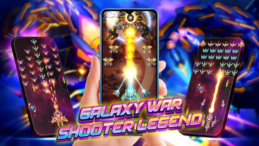 Galaxy War - Shooter Legend Mod Screenshot 1