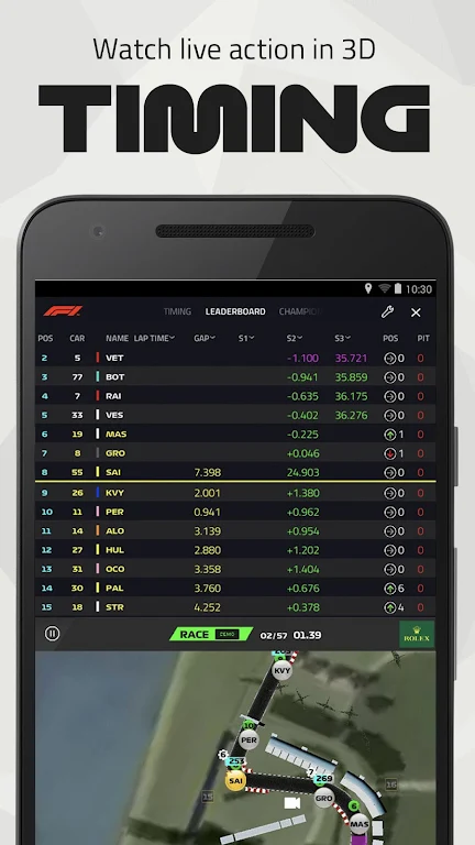 F1 Live Timing Screenshot 1