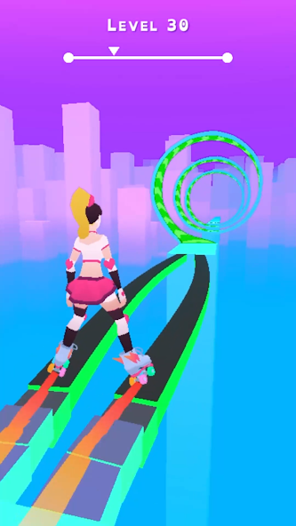 Sky Roller: Rainbow Skating Mod Screenshot 1