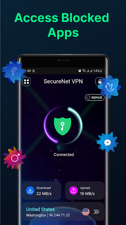 SecureNet VPN - Safer VPN Screenshot 3